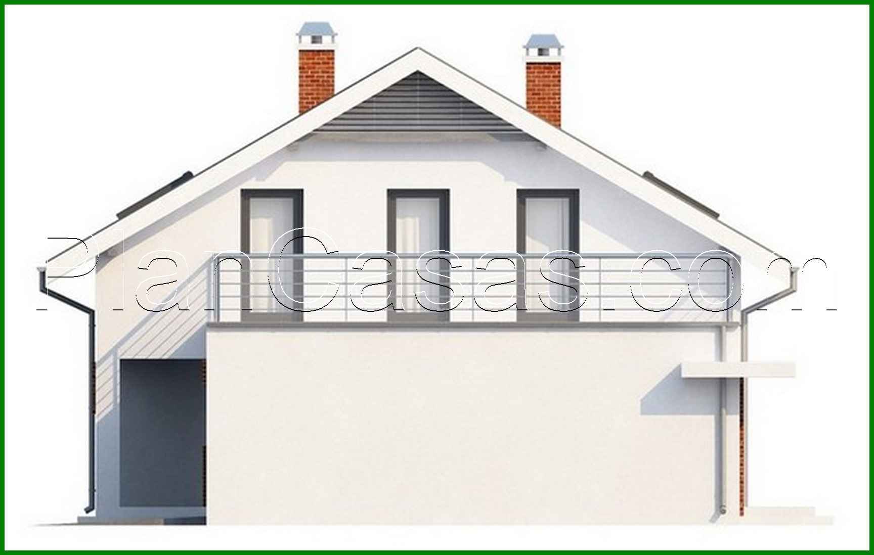 Galería de visualizaciones - Proyecto de casa de campo con garaje integrado y 2 dormitorios