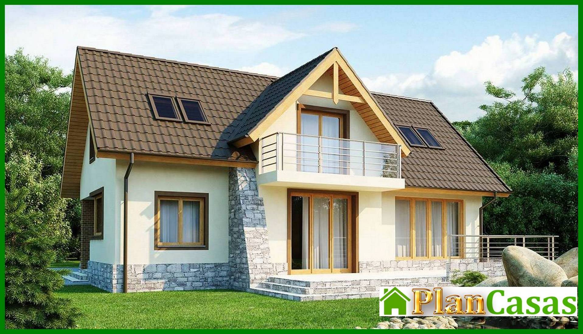 Proyecto de casa con garaje para dos coches y terraza