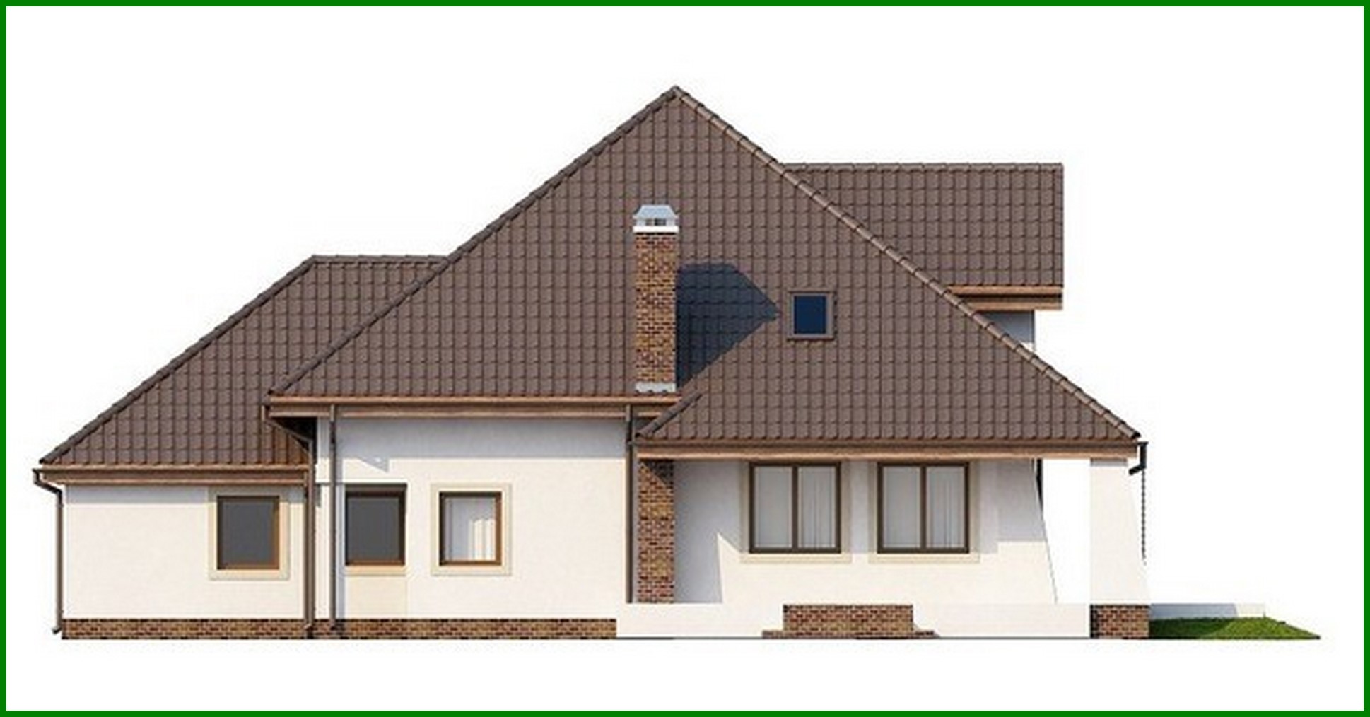 Galería de visualizaciones - Proyecto de una casa clásica con ático y balcón