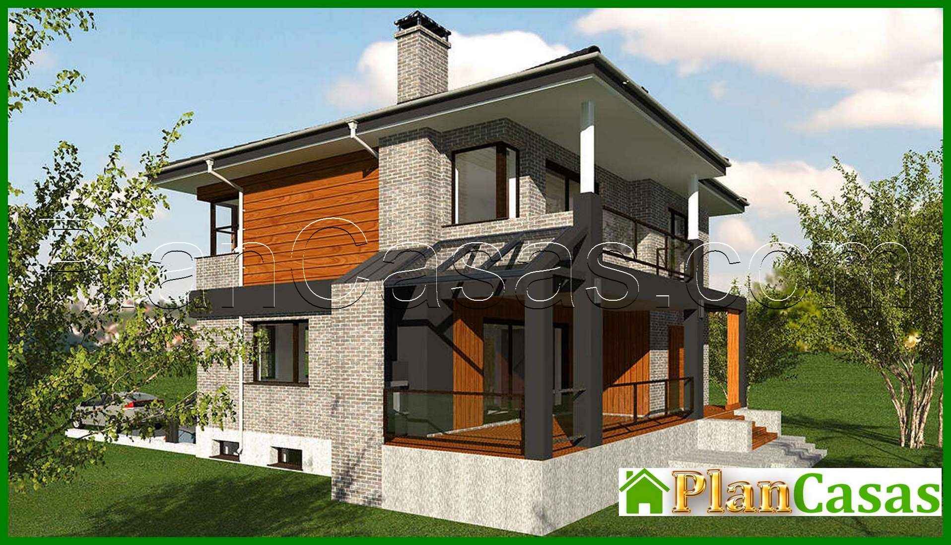 Galería de visualizaciones - Casa de campo de dos plantas con garaje subterráneo