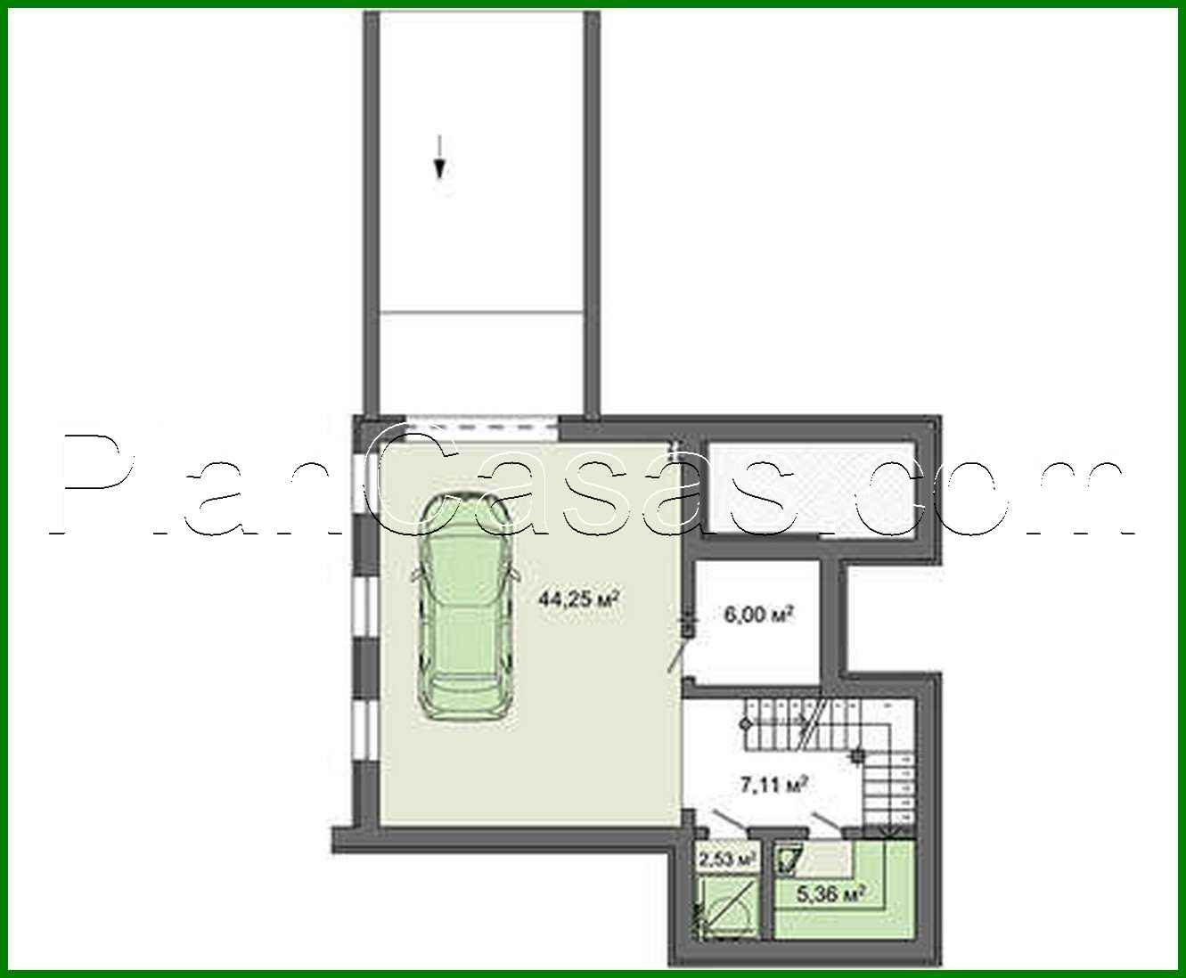 Galería de visualizaciones - Casa de campo de dos plantas con garaje subterráneo