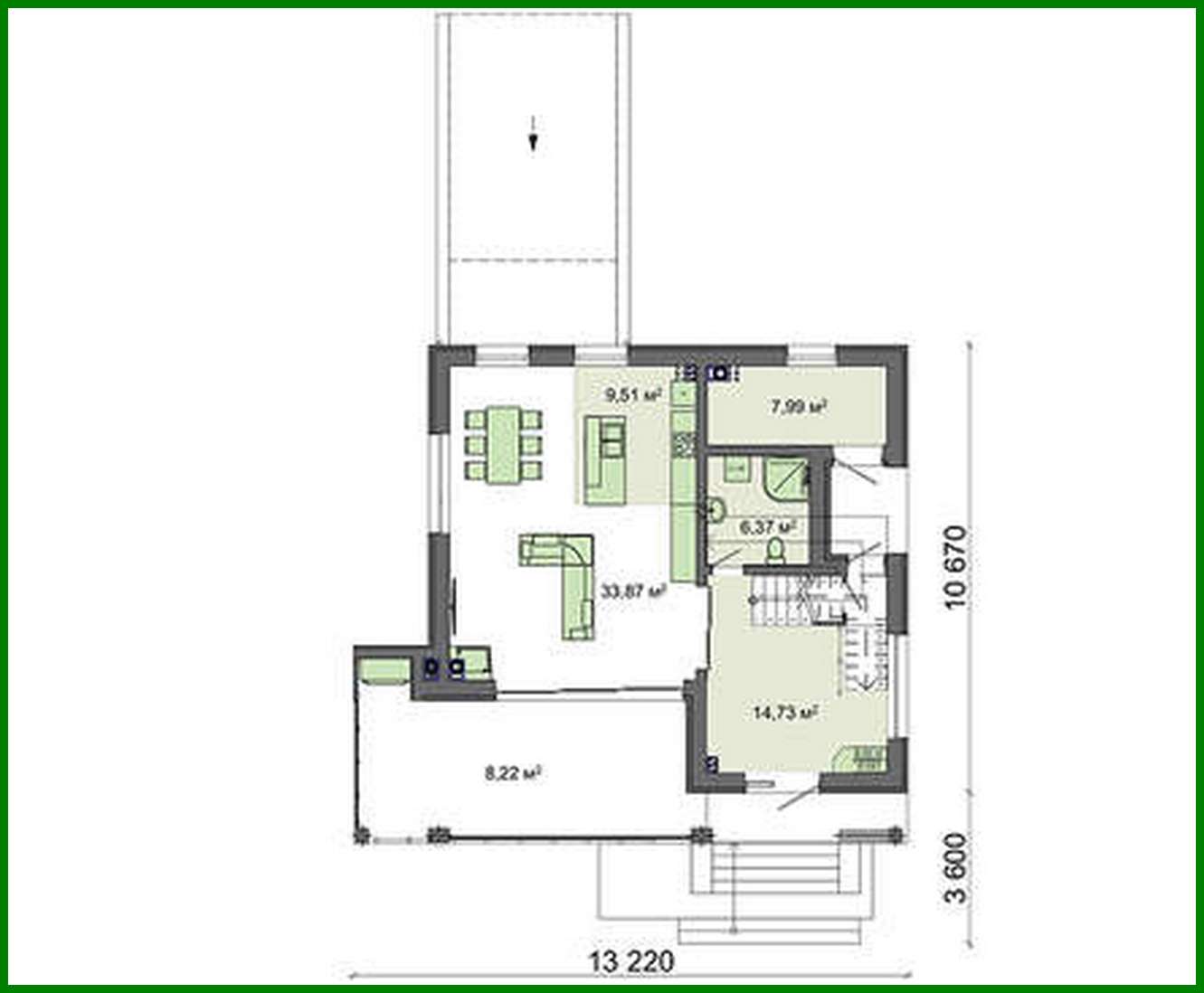 Galería de visualizaciones - Casa de campo de dos plantas con garaje subterráneo