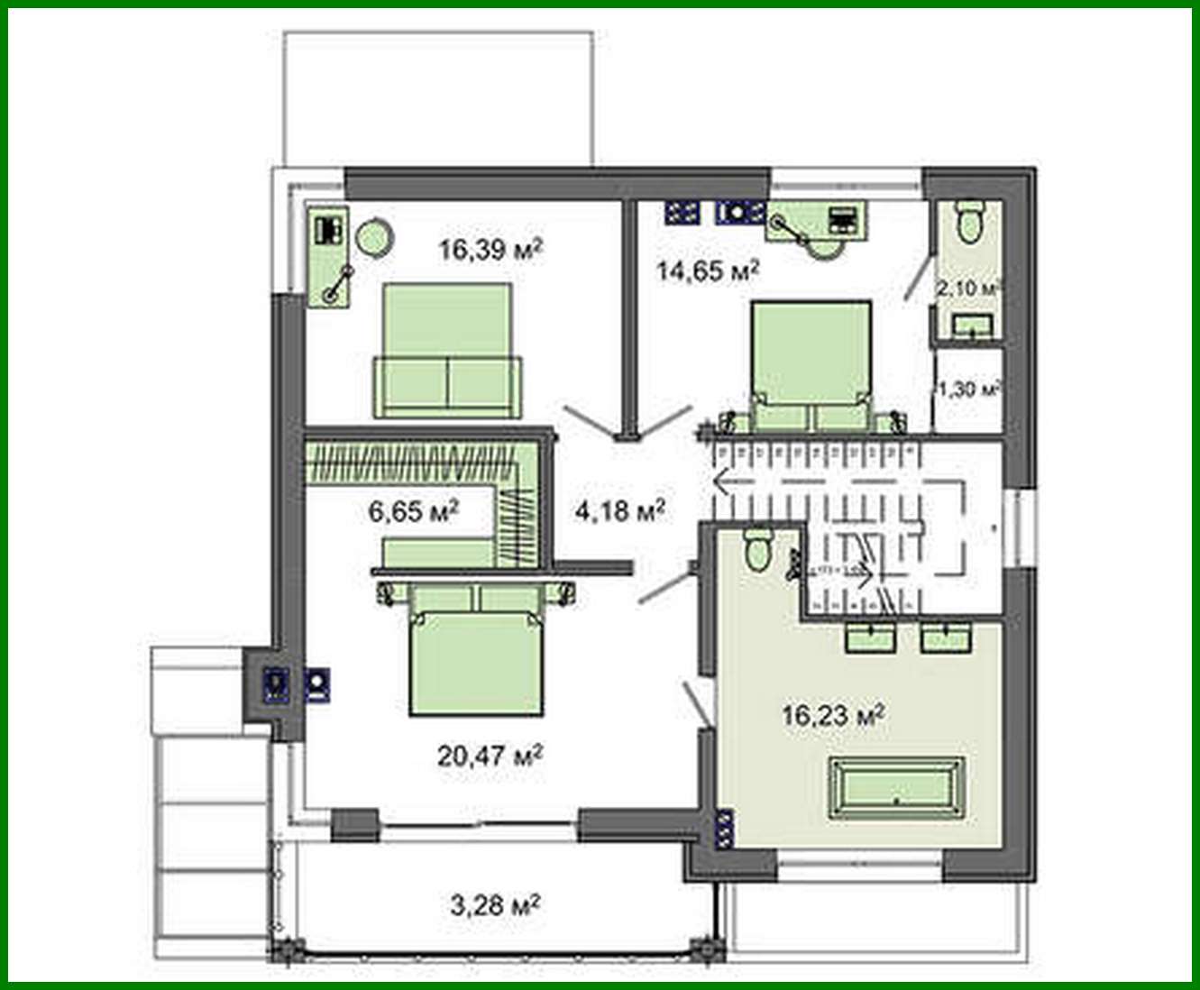 Galería de visualizaciones - Casa de campo de dos plantas con garaje subterráneo