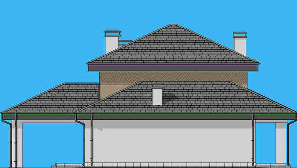 Galería de visualizaciones - Proyecto de una casa de dos plantas para una familia grande de 188 m² con cuatro dormitorios