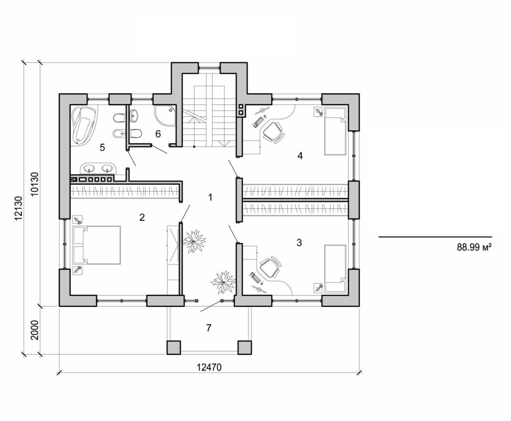 Galería de visualizaciones - Casa de dos plantas
