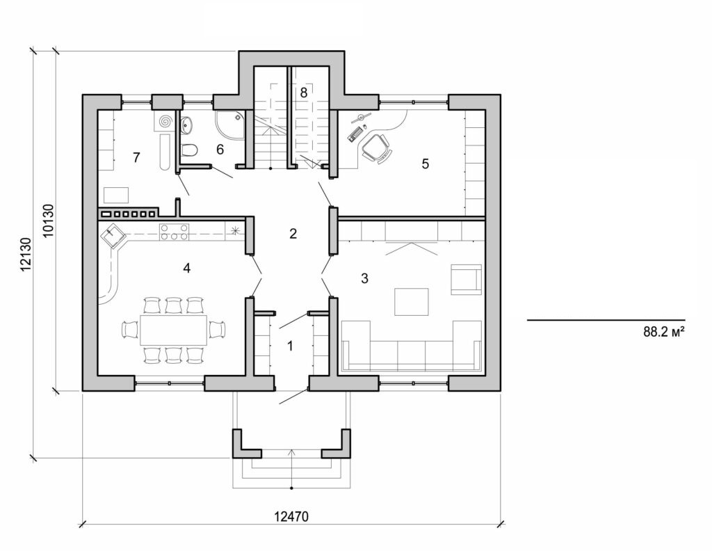 Galería de visualizaciones - Casa de dos plantas