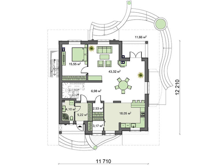 Galería de visualizaciones - Proyecto de una casa moderna de 316 m² con planta baja