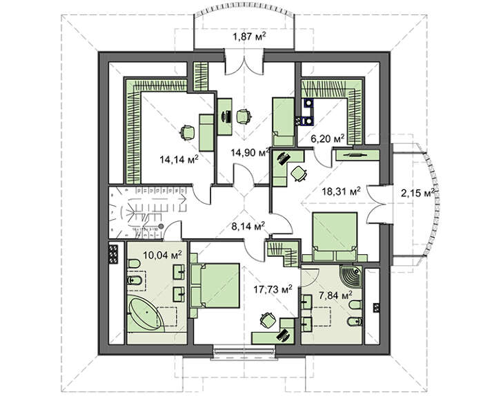 Galería de visualizaciones - Proyecto de una casa moderna de 316 m² con planta baja