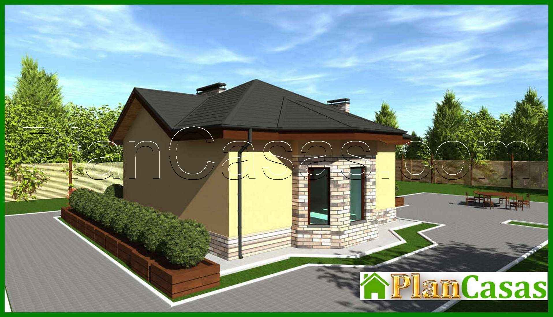 Galería de visualizaciones - Proyecto de una casa de campo de 74 m² para una estancia cómoda