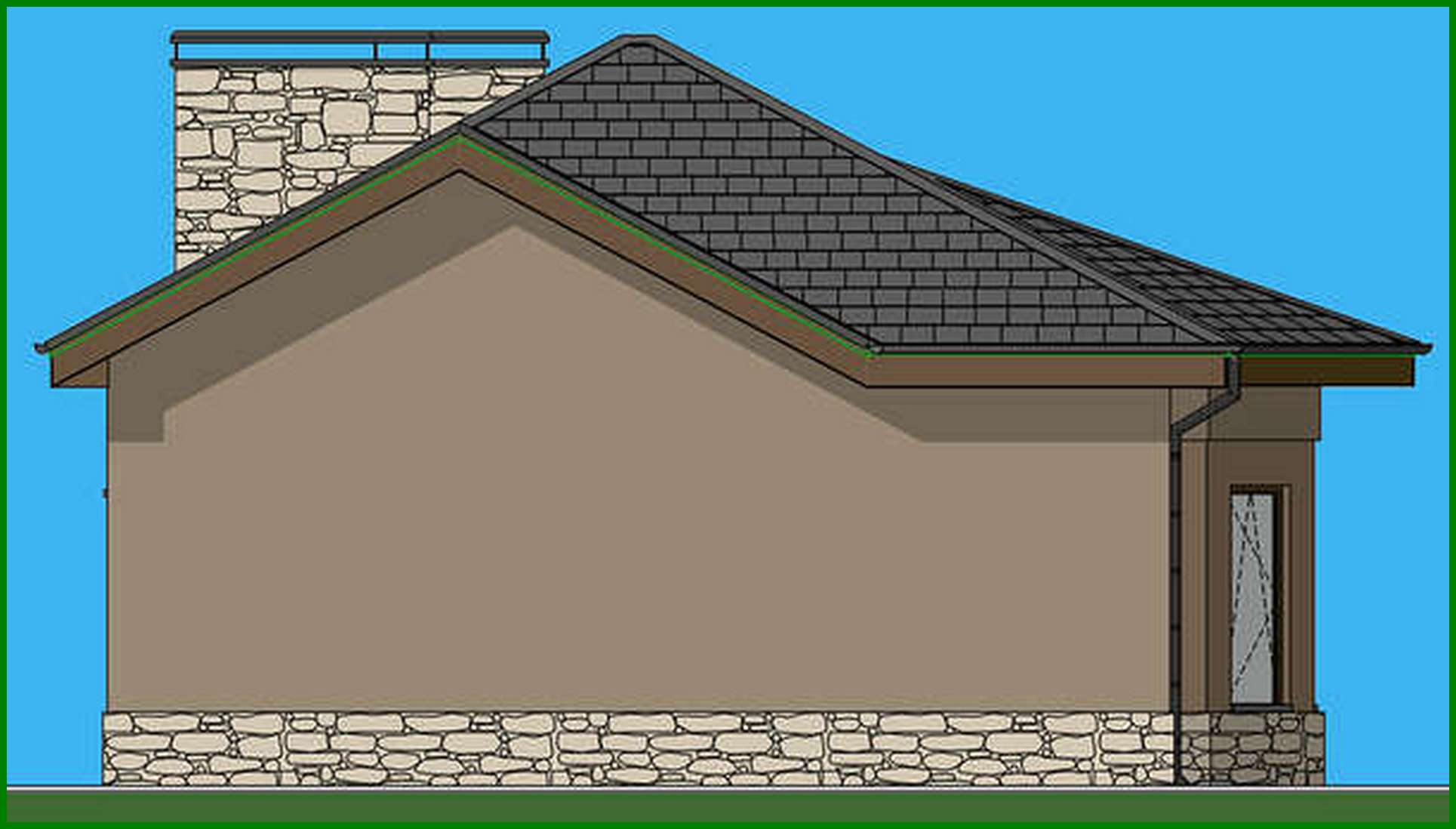 Galería de visualizaciones - Proyecto de una casa de campo de 74 m² para una estancia cómoda