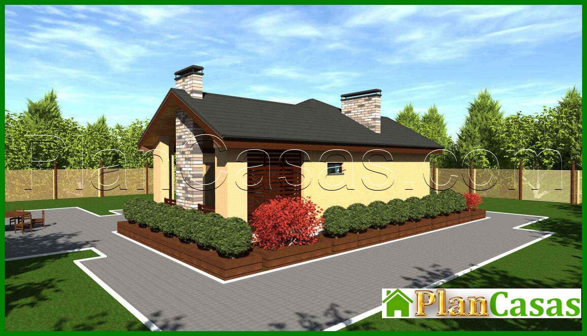 Galería de visualizaciones - Proyecto de una casa de campo de 74 m² para una estancia cómoda