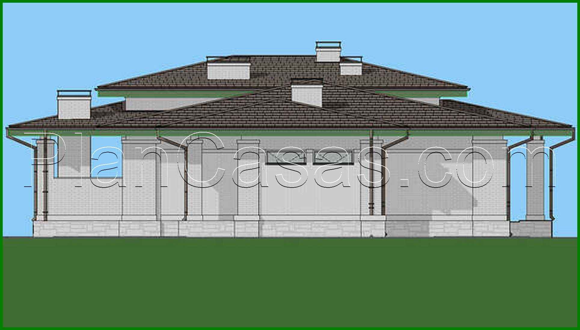 Galería de visualizaciones - Proyecto de una casa compacta de 164 m² con tres dormitorios privados