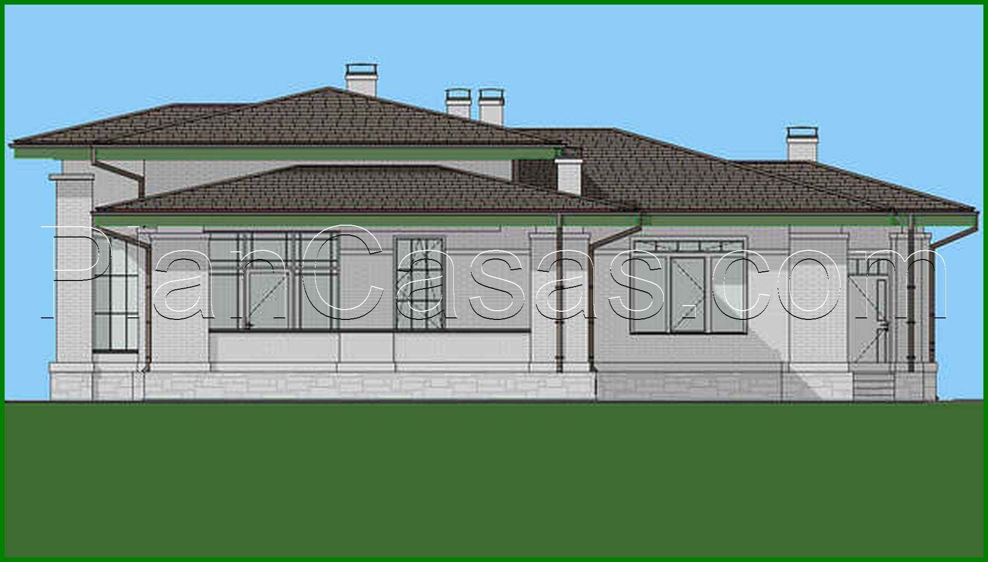 Galería de visualizaciones - Proyecto de una casa compacta de 164 m² con tres dormitorios privados