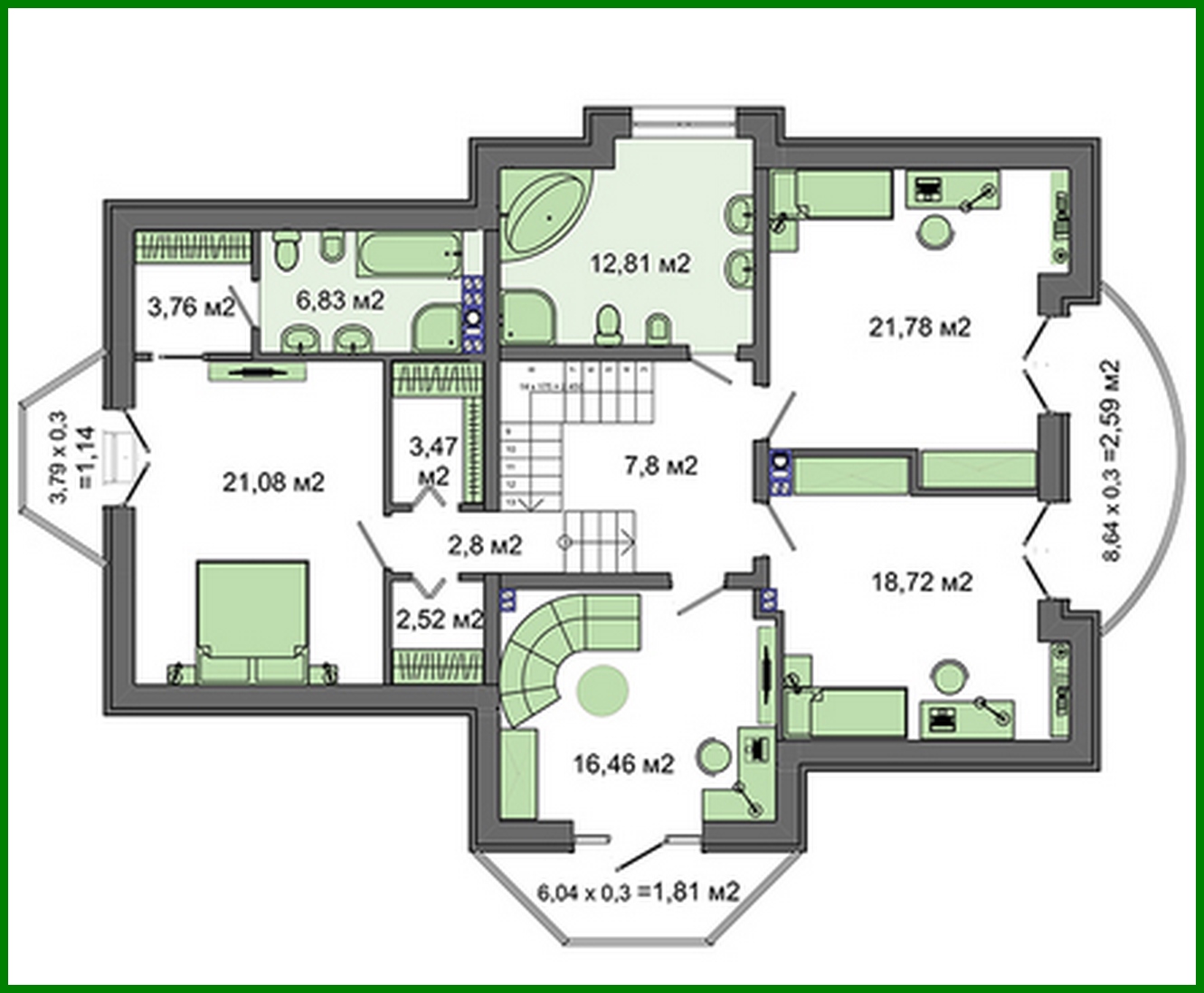 Visualization gallery - Spacious and comfortable rural cottage with six living quarters