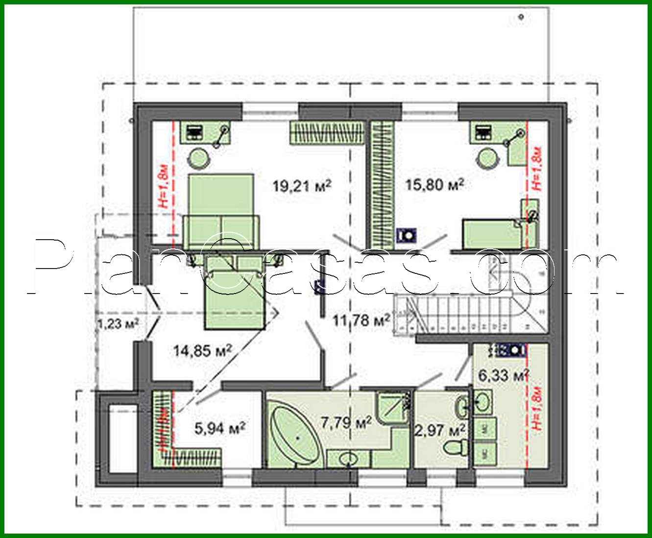 Galería de visualizaciones - Proyecto de una casa compacta de dos plantas de 174 m² con exterior blanco y negro