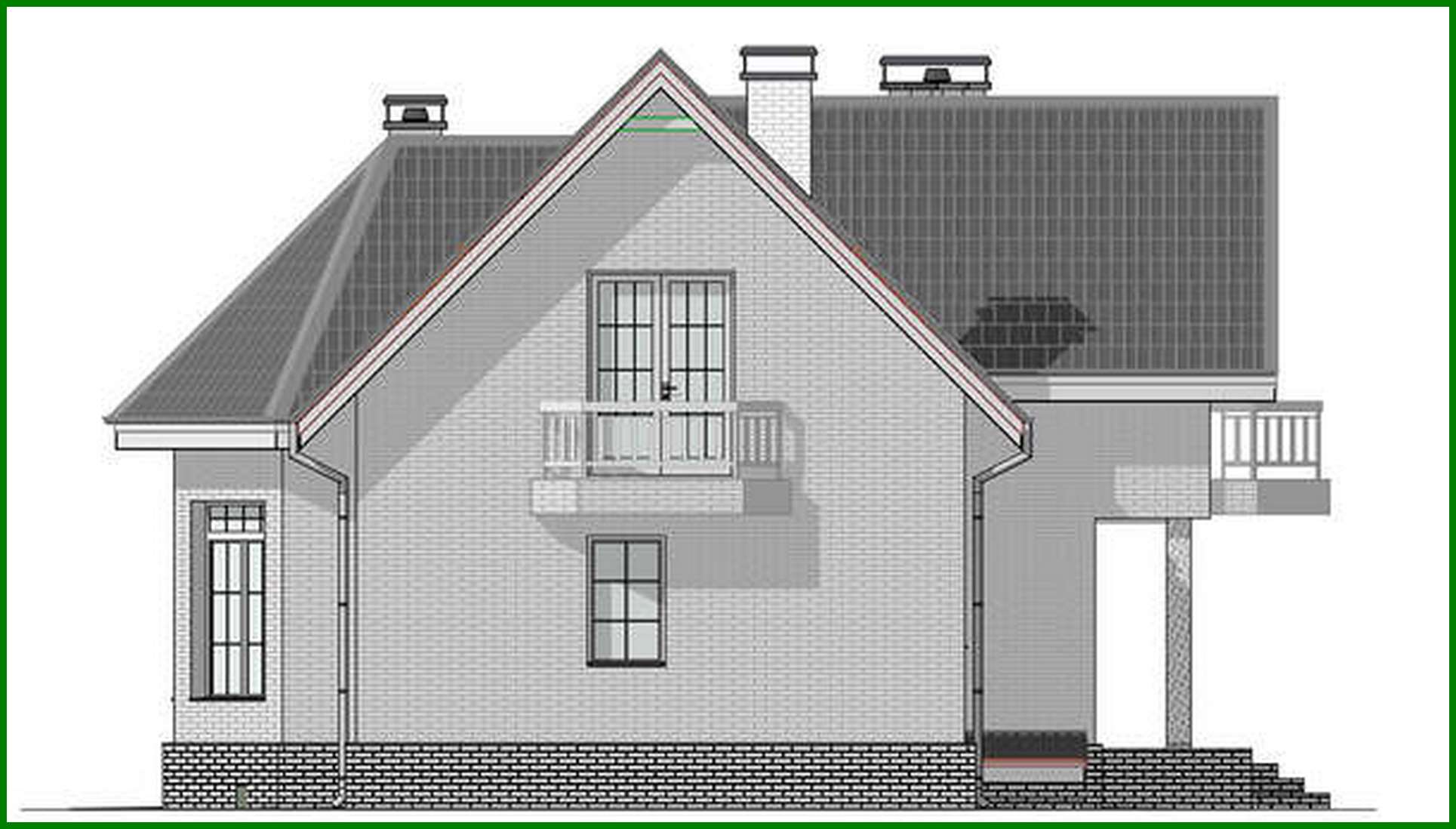 Visualization gallery - The project of a two-story house with an area of 167 square meters. m with bay window and second light