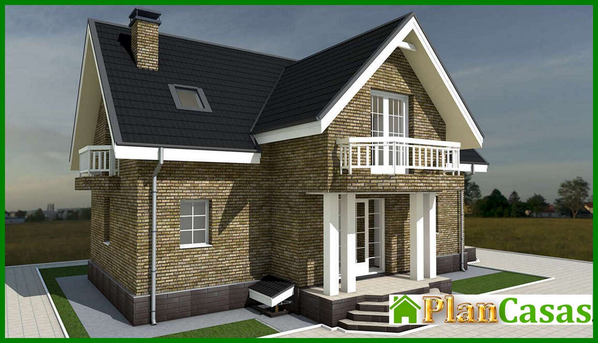 The project of a two-story house with an area of 167 square meters. m with bay window and second light