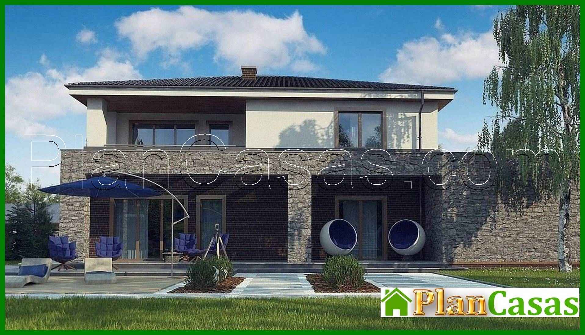 Galería de visualizaciones - Proyecto de una casa clásica de dos plantas con detalles modernos