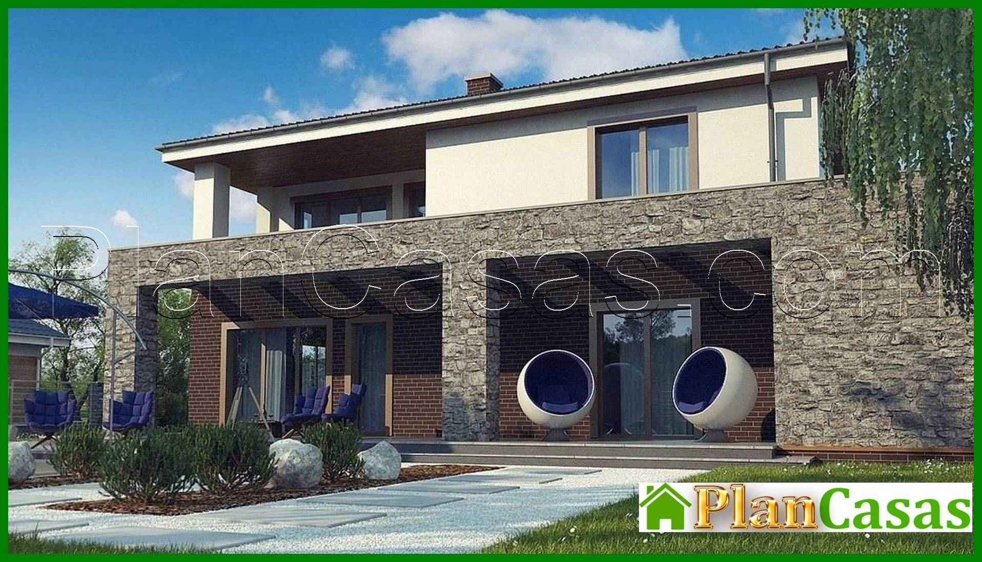 Galería de visualizaciones - Proyecto de una casa clásica de dos plantas con detalles modernos