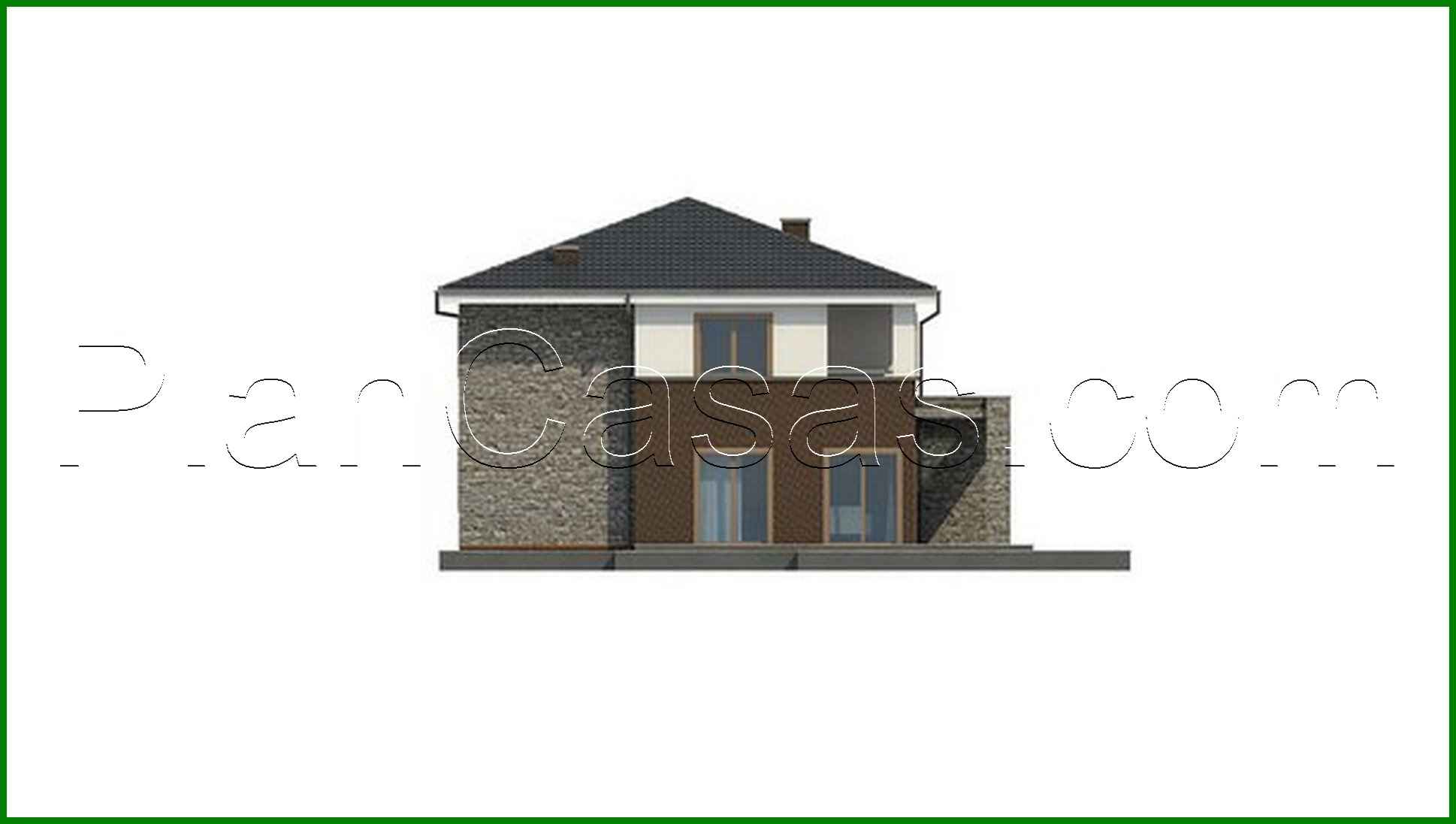 Galería de visualizaciones - Proyecto de una casa clásica de dos plantas con detalles modernos