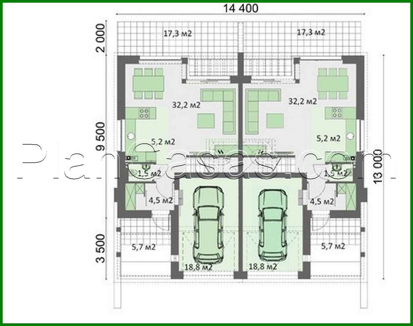 Galería de visualizaciones - Casa de dos plantas con seis dormitorios
