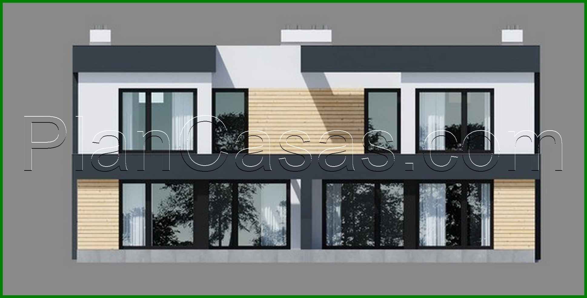 Galería de visualizaciones - Casa de dos plantas con seis dormitorios