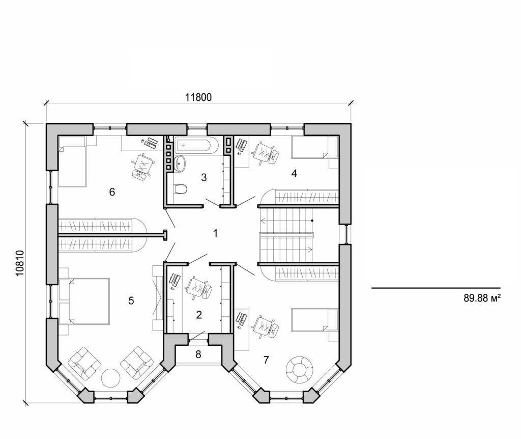 Galería de visualizaciones - Casa de dos plantas