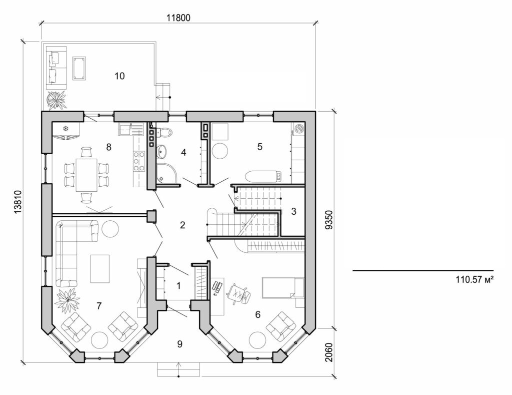 Galería de visualizaciones - Casa de dos plantas