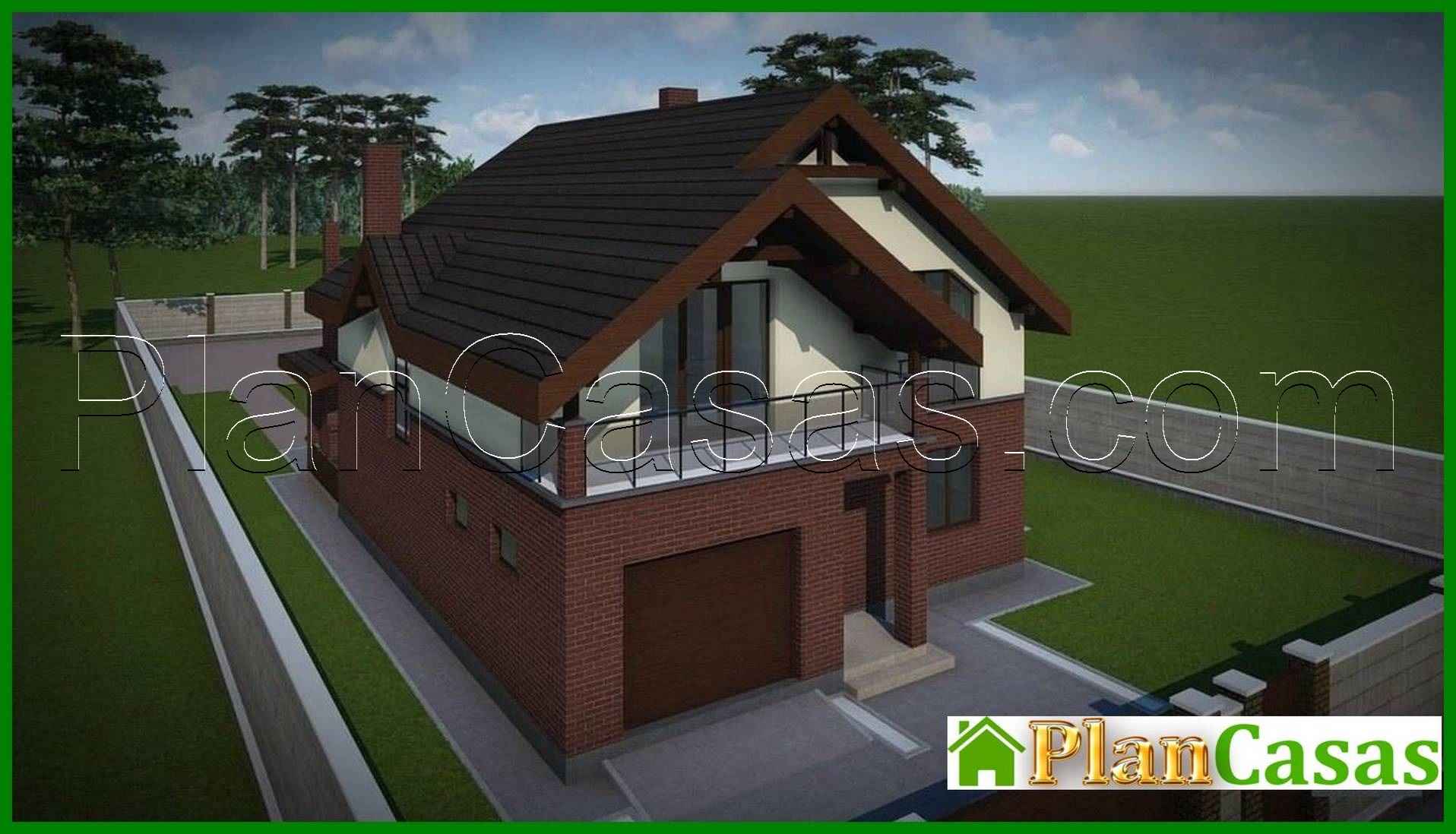 Visualization gallery - The project of a brick cottage with a cellar