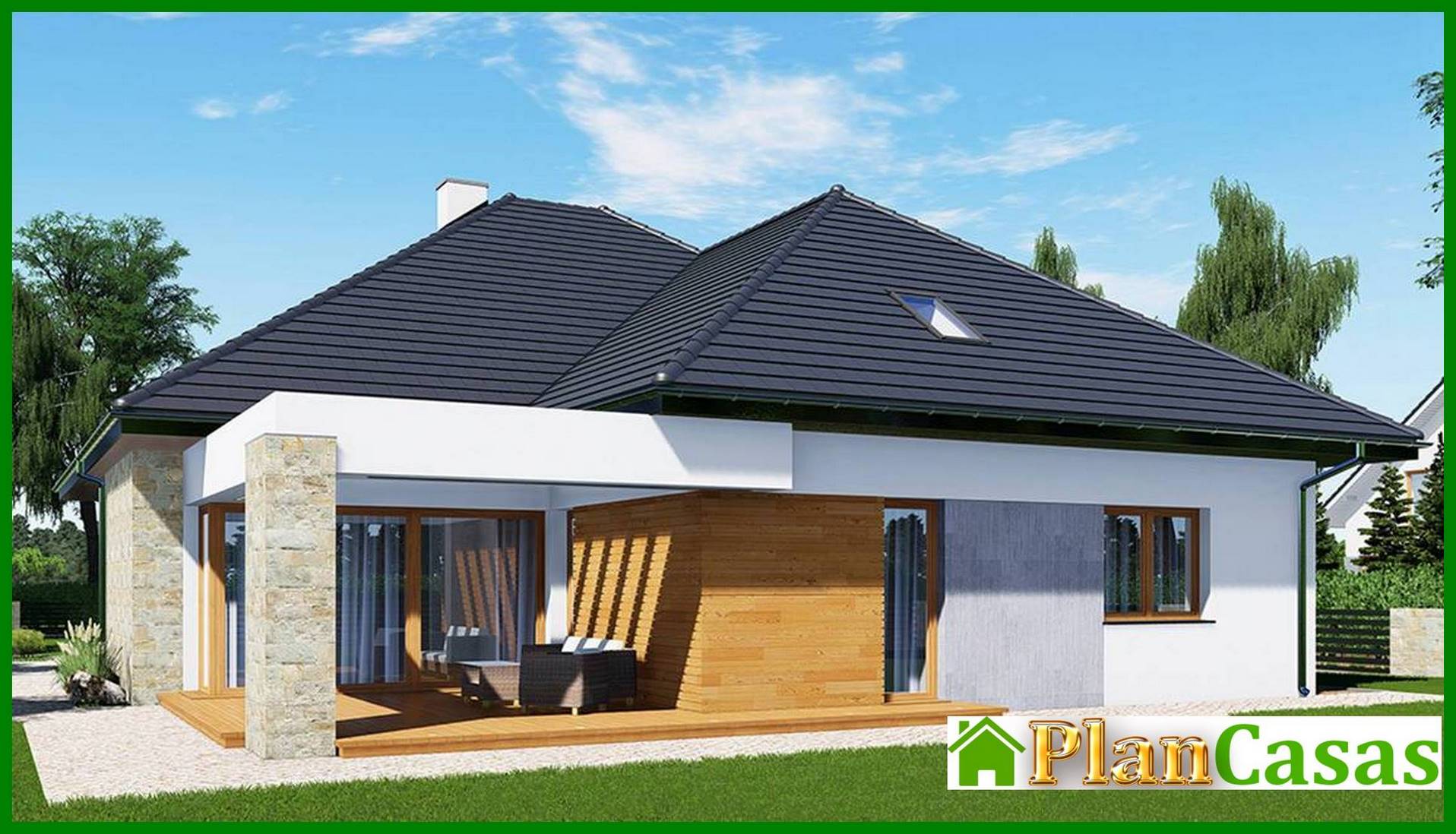 Visualization gallery - House project with exposed frontal garage