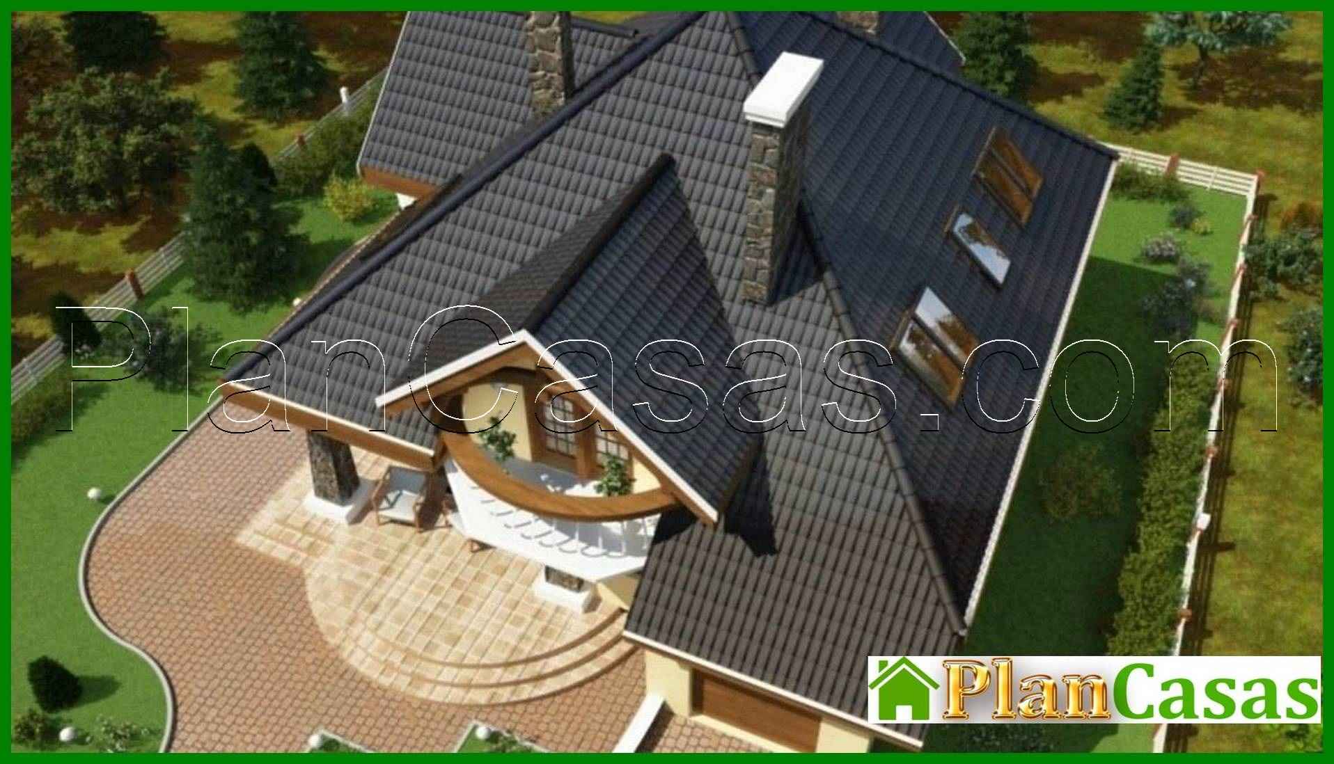 Galería de visualizaciones - Casa de campo clásica y bonita con un balcón encantador