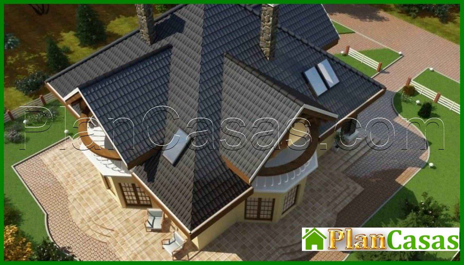 Galería de visualizaciones - Casa de campo clásica y bonita con un balcón encantador