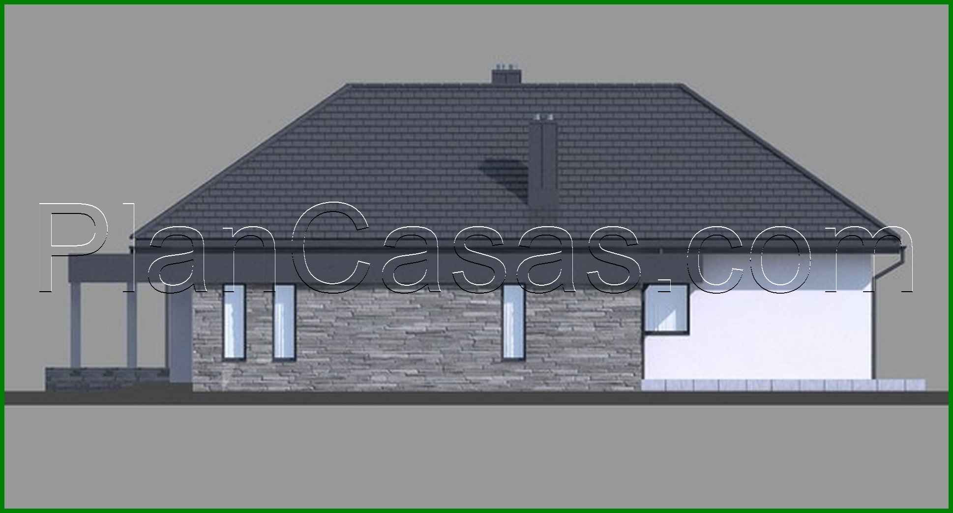 Visualization gallery - One-story stylish cottage with a spacious living room