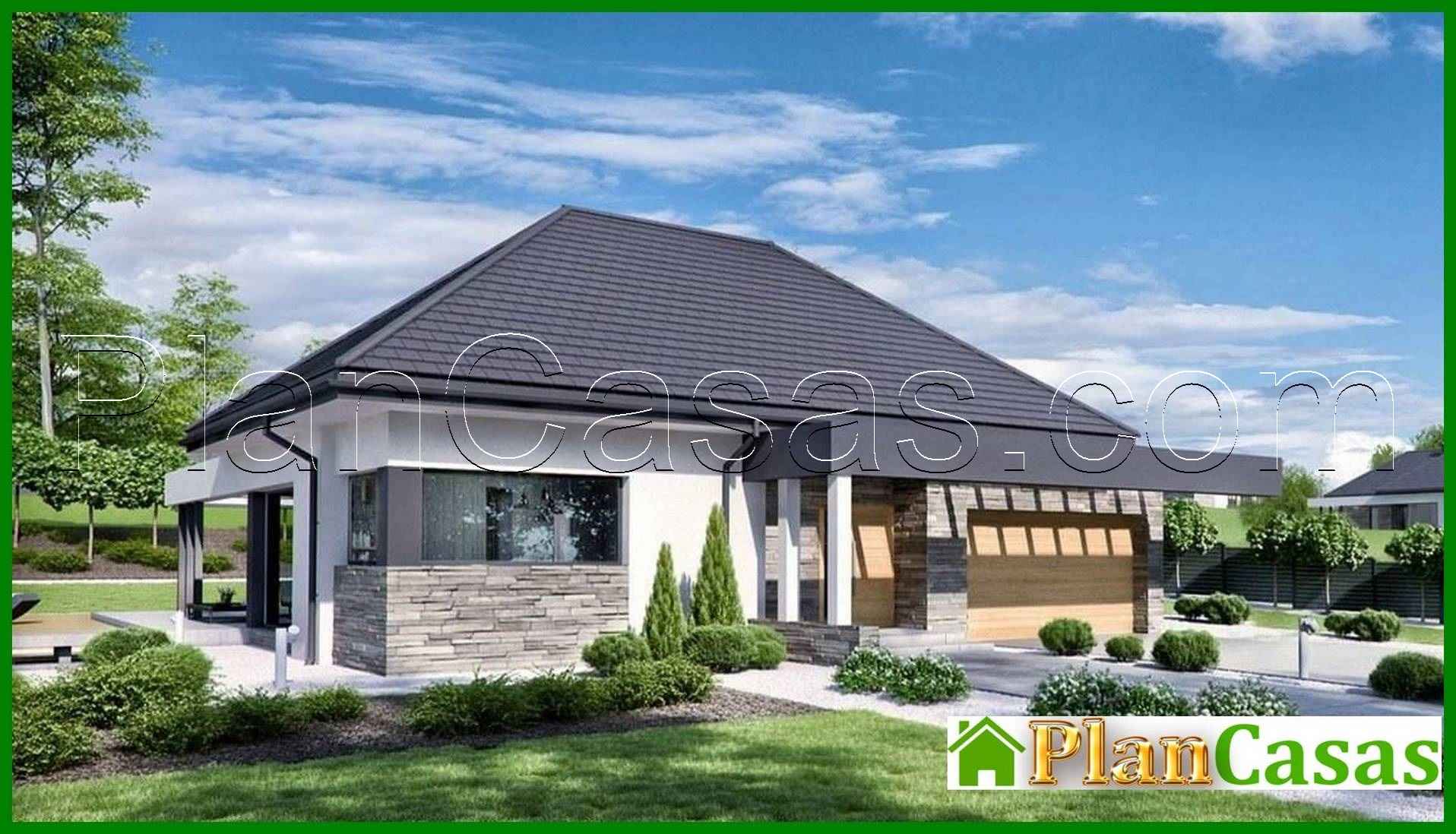 Visualization gallery - One-story stylish cottage with a spacious living room