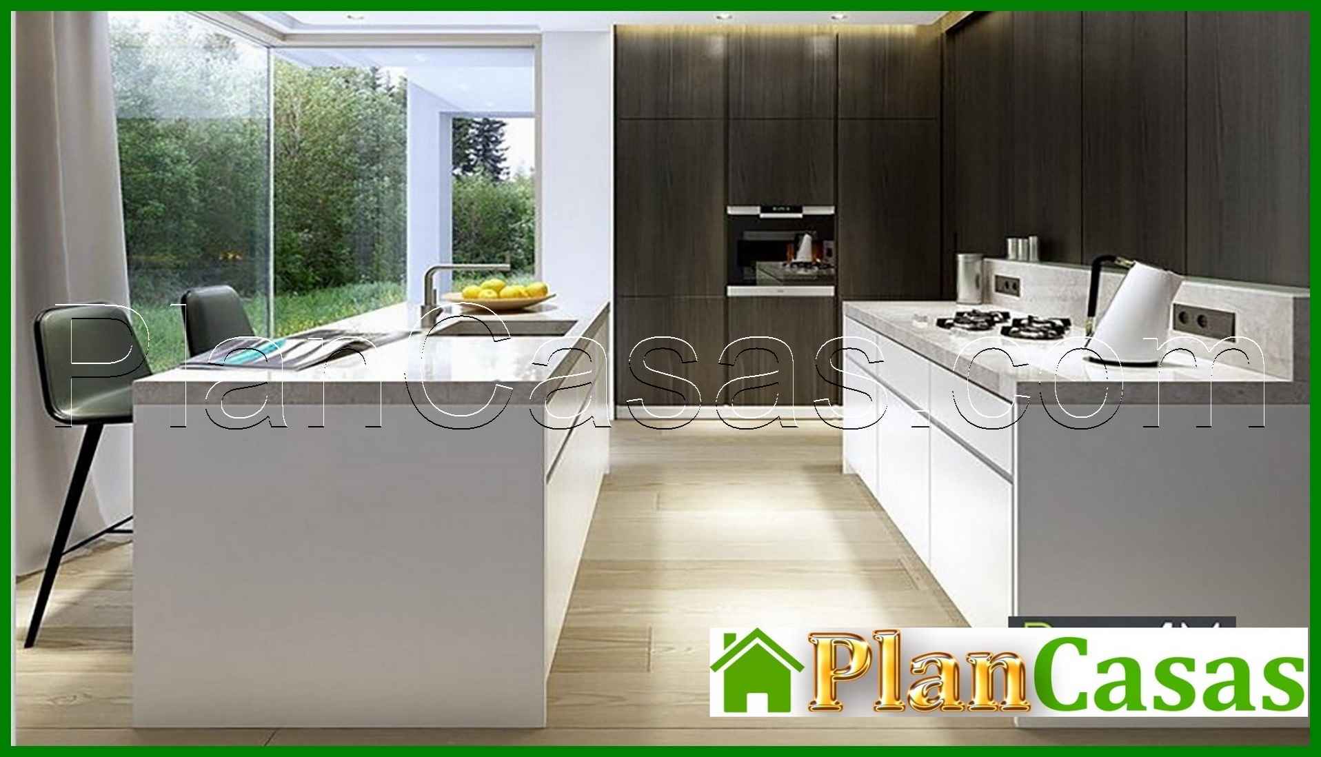 Galería de visualizaciones - Edificio residencial de una planta con piscina