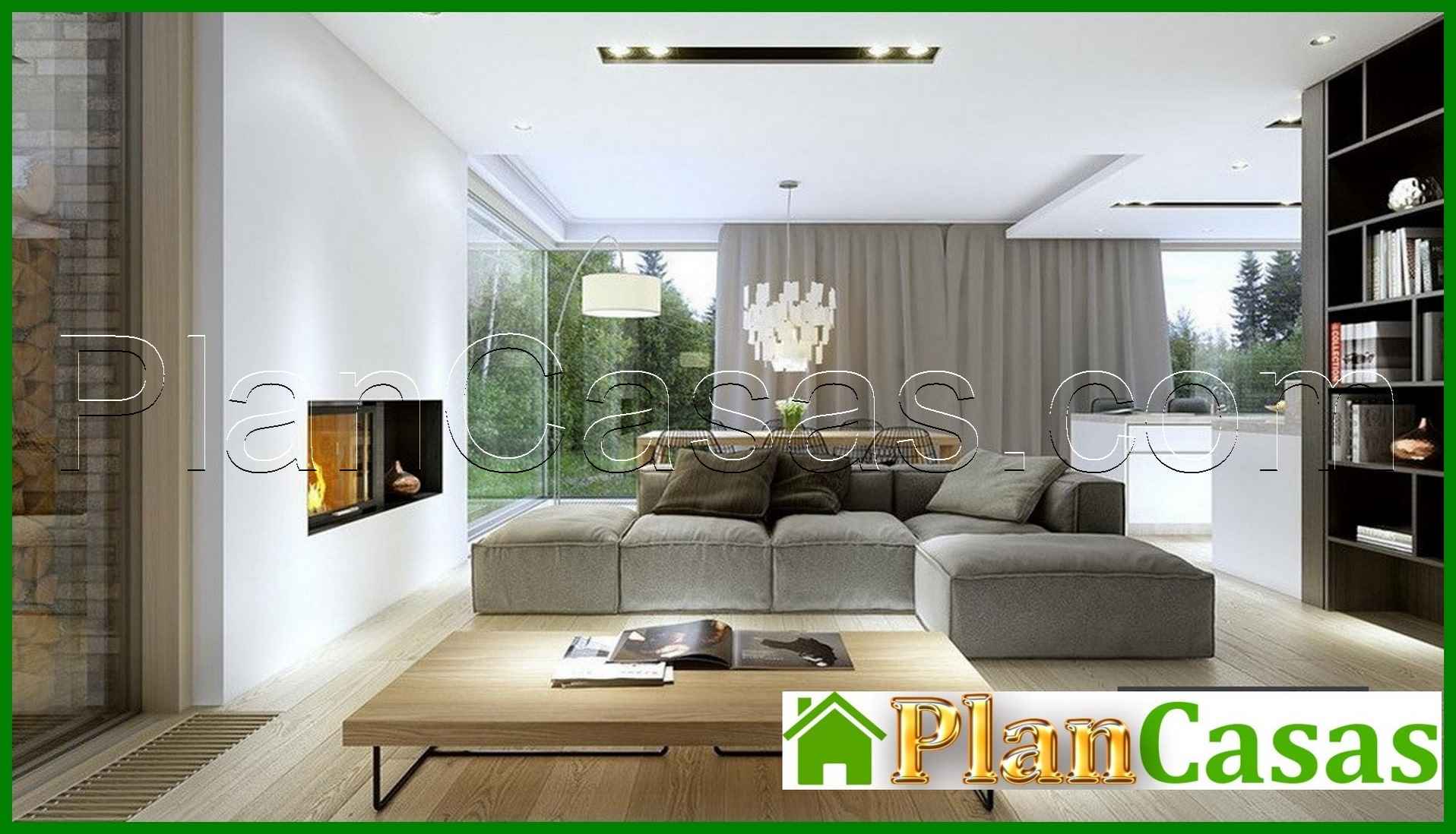 Galería de visualizaciones - Edificio residencial de una planta con piscina