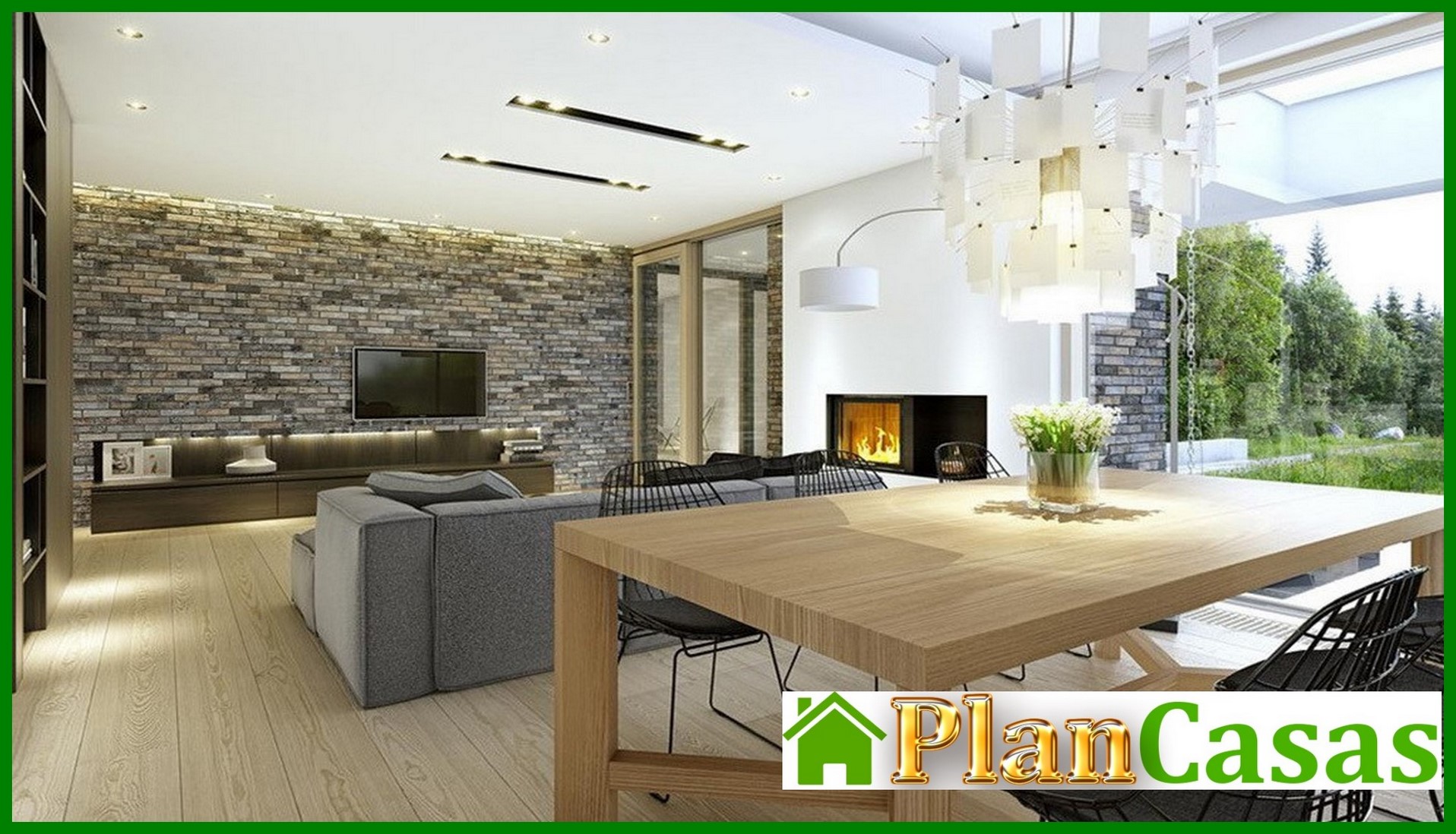 Galería de visualizaciones - Edificio residencial de una planta con piscina