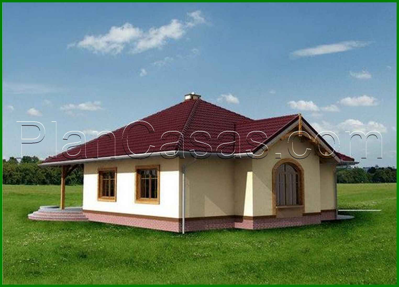 Visualization gallery - One storey house with a sloping roof