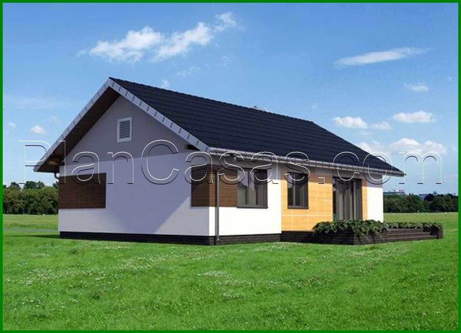 Galería de visualizaciones - Casa señorial de una planta de forma rectangular 13 por 10