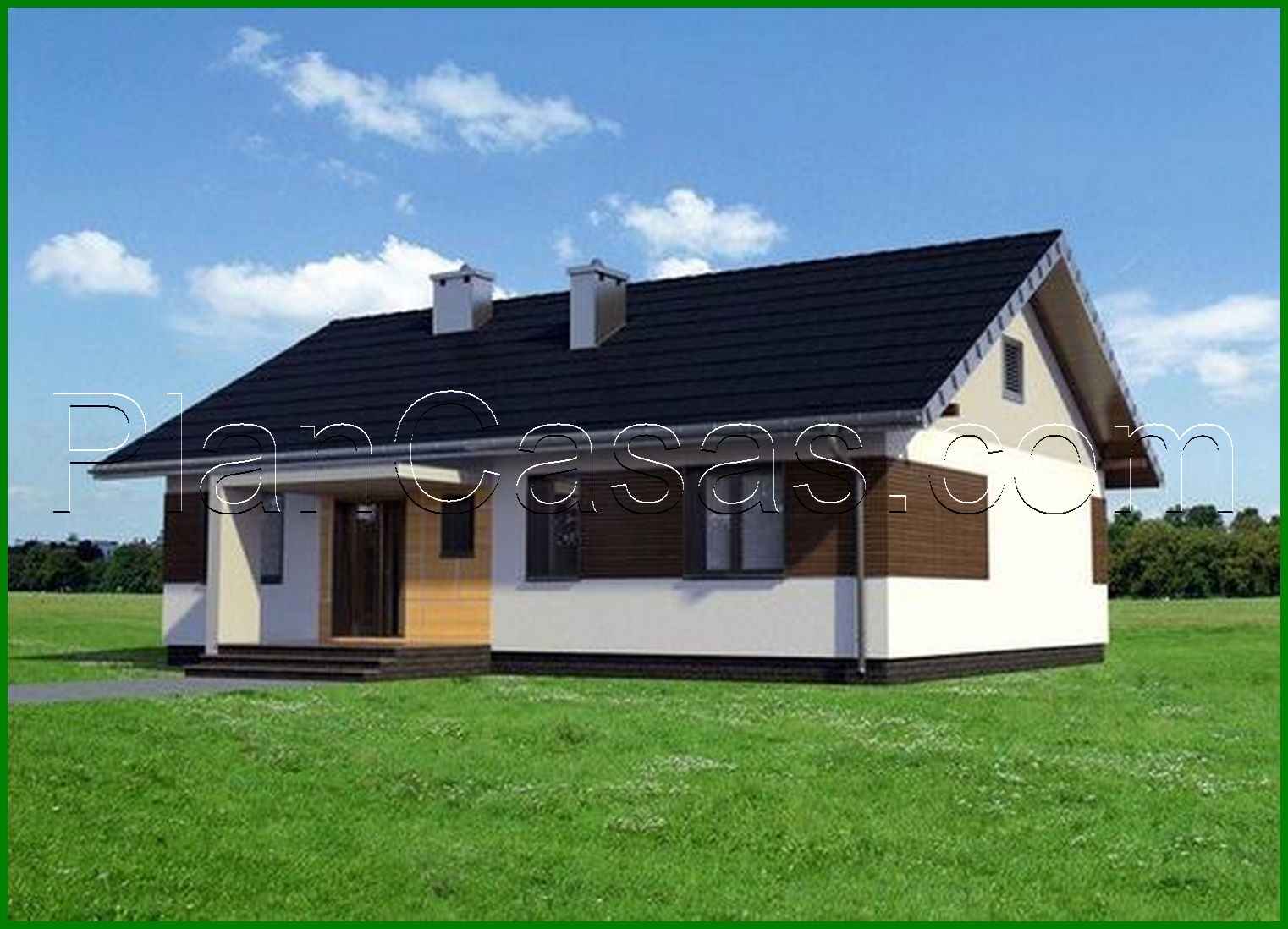 Galería de visualizaciones - Casa señorial de una planta de forma rectangular 13 por 10