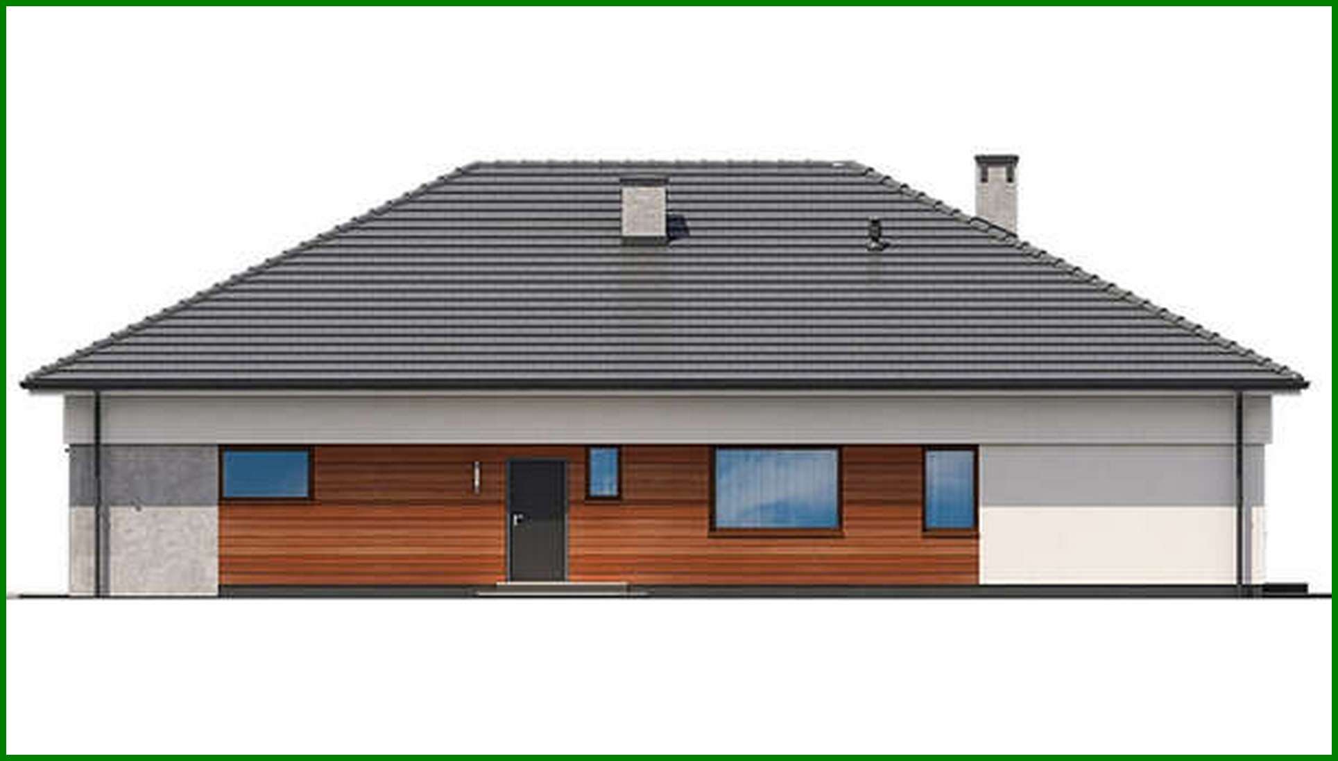 Galería de visualizaciones - Proyecto de un edificio residencial moderno de una planta con un área total de 178 m²