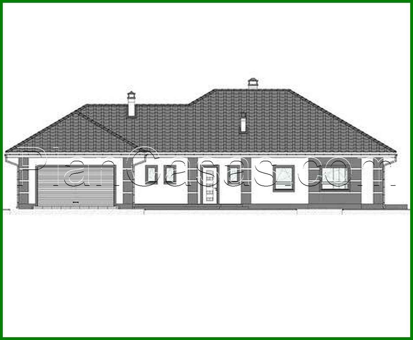 Visualization gallery - The project of a one-story cottage for 3 bedrooms with an area of 233 square meters. m