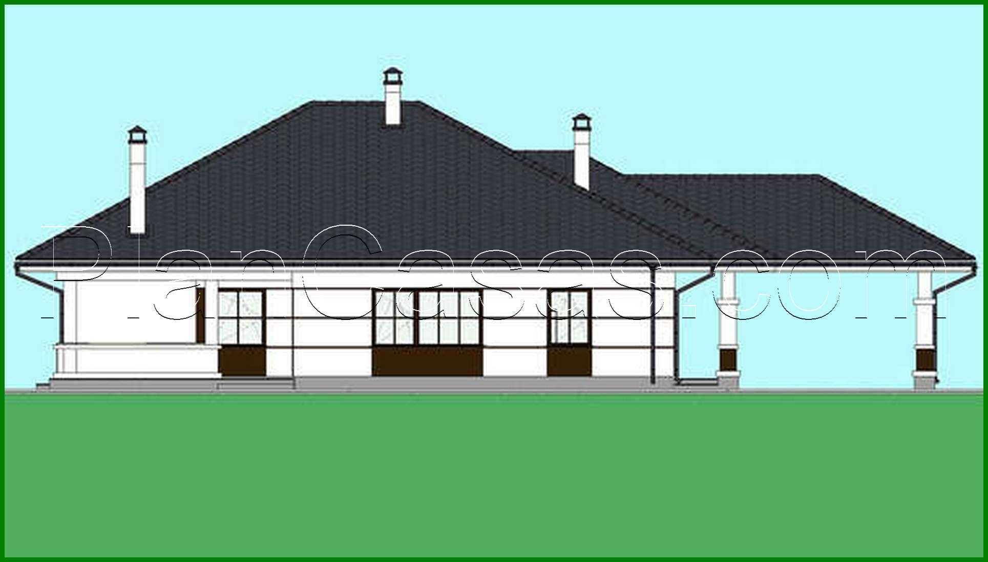 Visualization gallery - The project of the magnificent cottage area of 170 square meters. m with ground floor