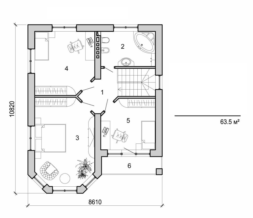 Galería de visualizaciones - Casa de dos plantas