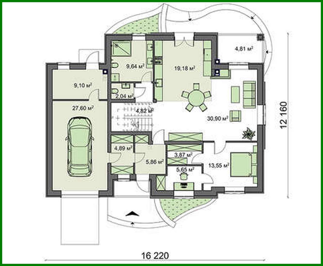 Galería de visualizaciones - Proyecto de una casa con ático y mirador (ventanal saliente) con un área de 289 m²
