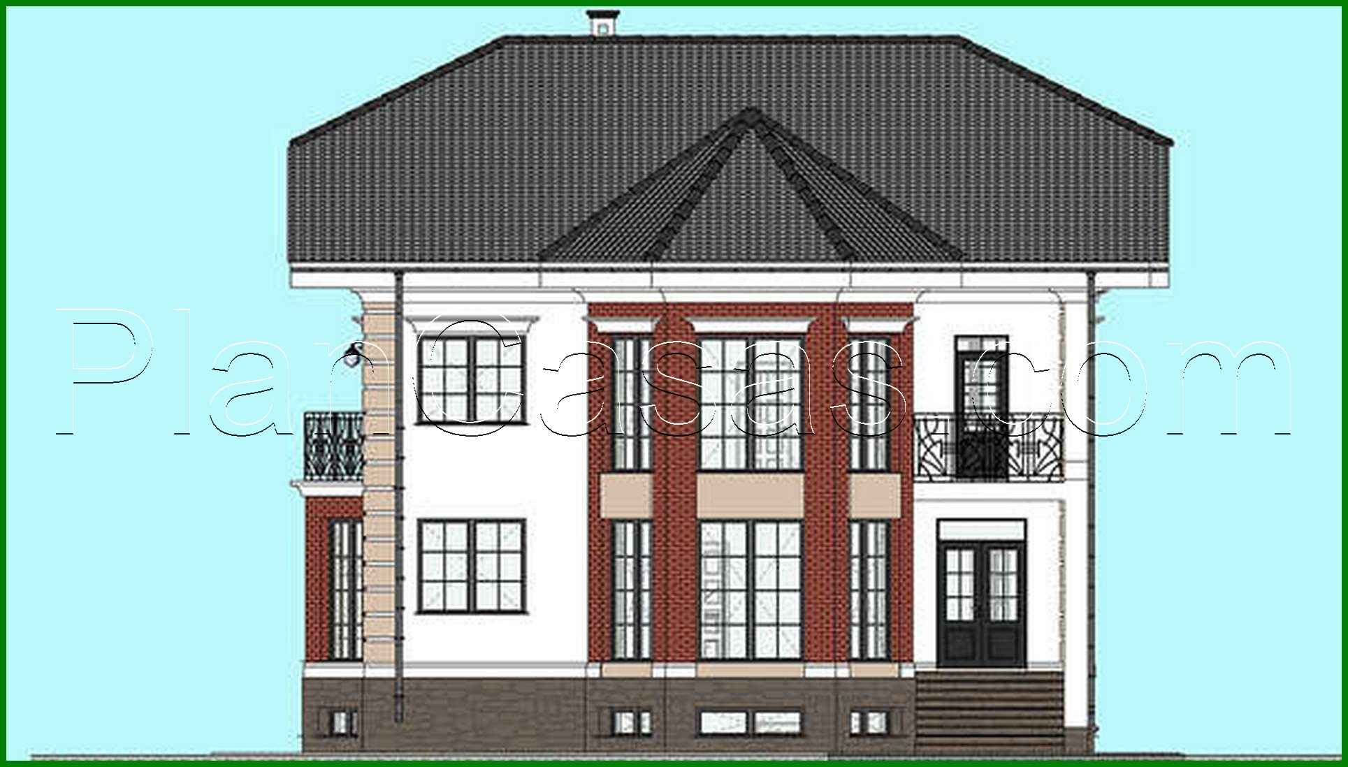 Visualization gallery - Plan of a beautiful two-story house with an area of 322 square meters. m with ground floor