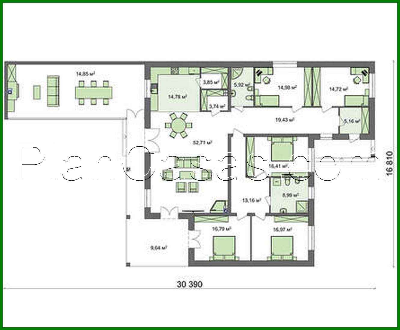 Visualization gallery - Architectural project of a house on several blocks