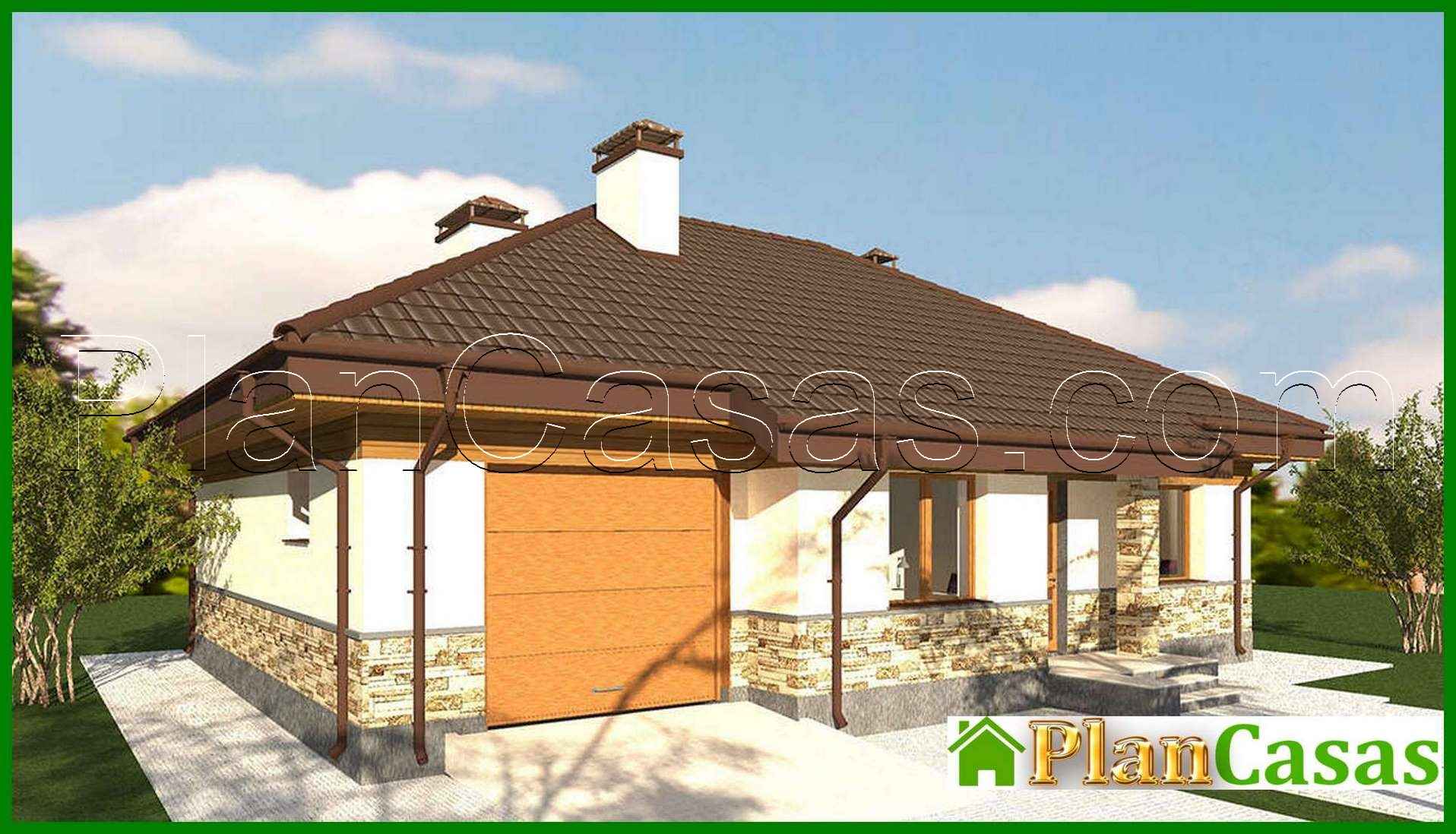 Visualization gallery - The project is an interesting house with an area of 130 square meters. m in chocolate shades