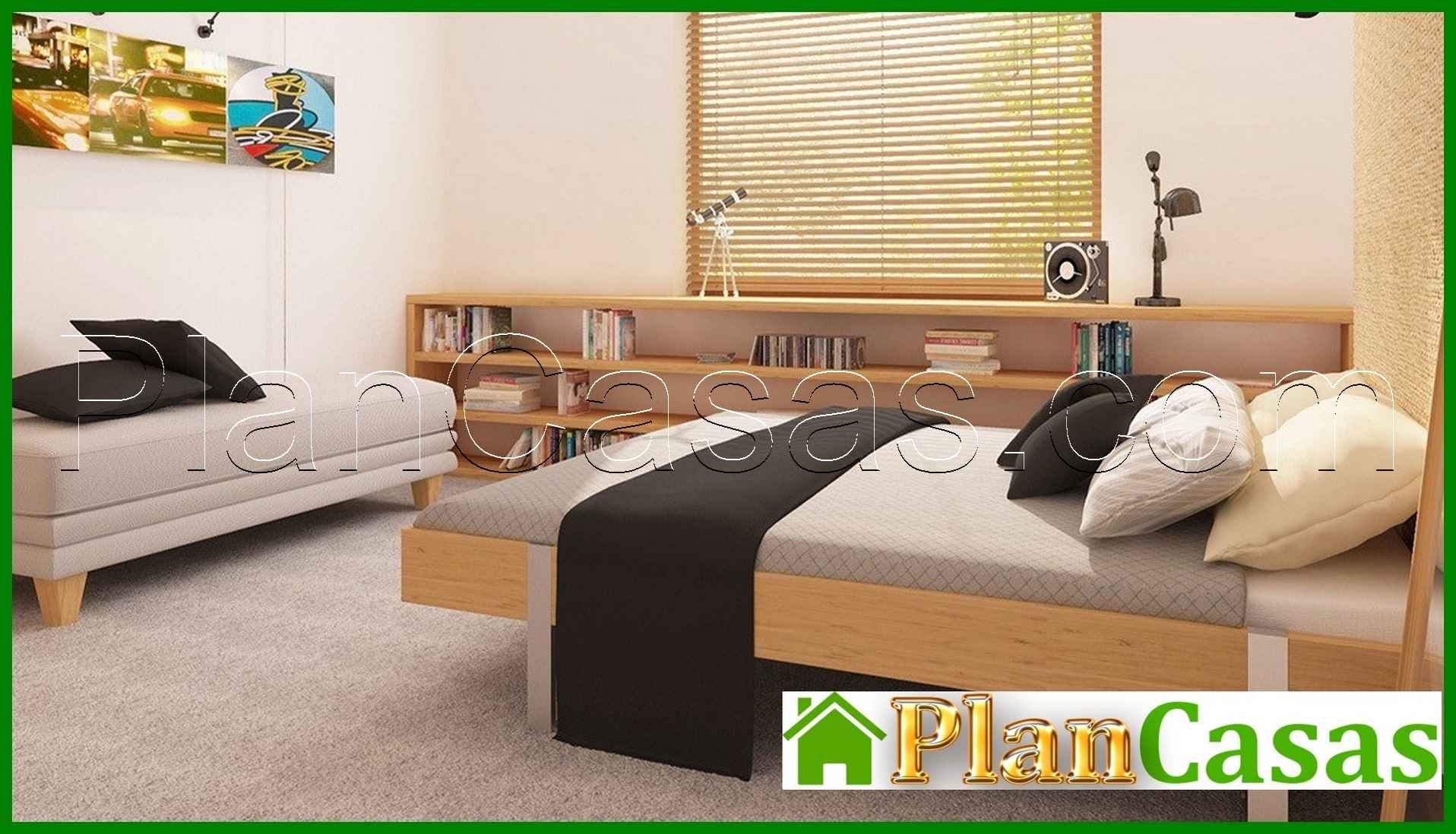 Galería de visualizaciones - Proyecto de una casa con techo a varias aguas, mirador y chimenea