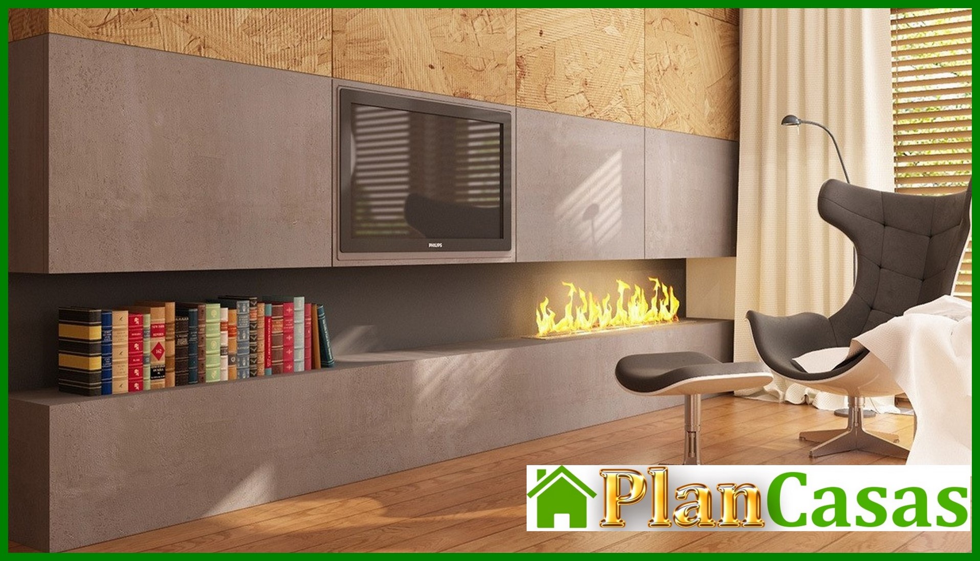 Galería de visualizaciones - Proyecto de una casa con techo a varias aguas, mirador y chimenea